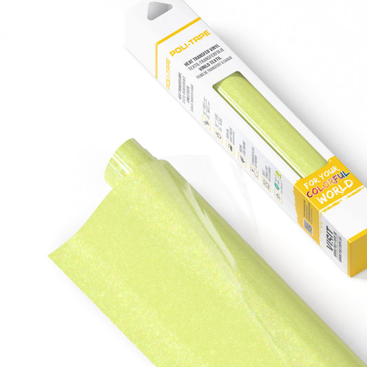 POLI-FLEX PEARL GLITTER 446 NEON YELLOW - CRAFT BOX 305 X 610