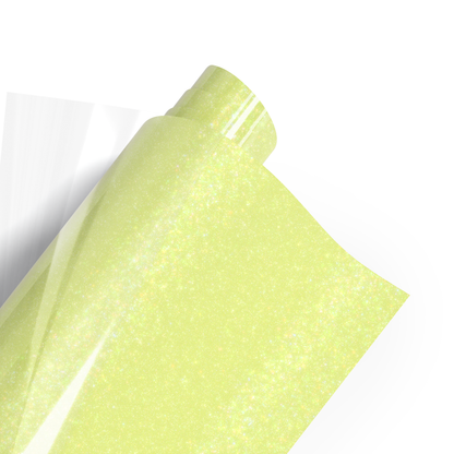POLI-FLEX PEARL GLITTER 446 NEON YELLOW- CRAFT BOX 305 X 610