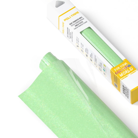 POLI-FLEX PEARL GLITTER 447 NEON GREEN- CRAFT BOX 305 X 610