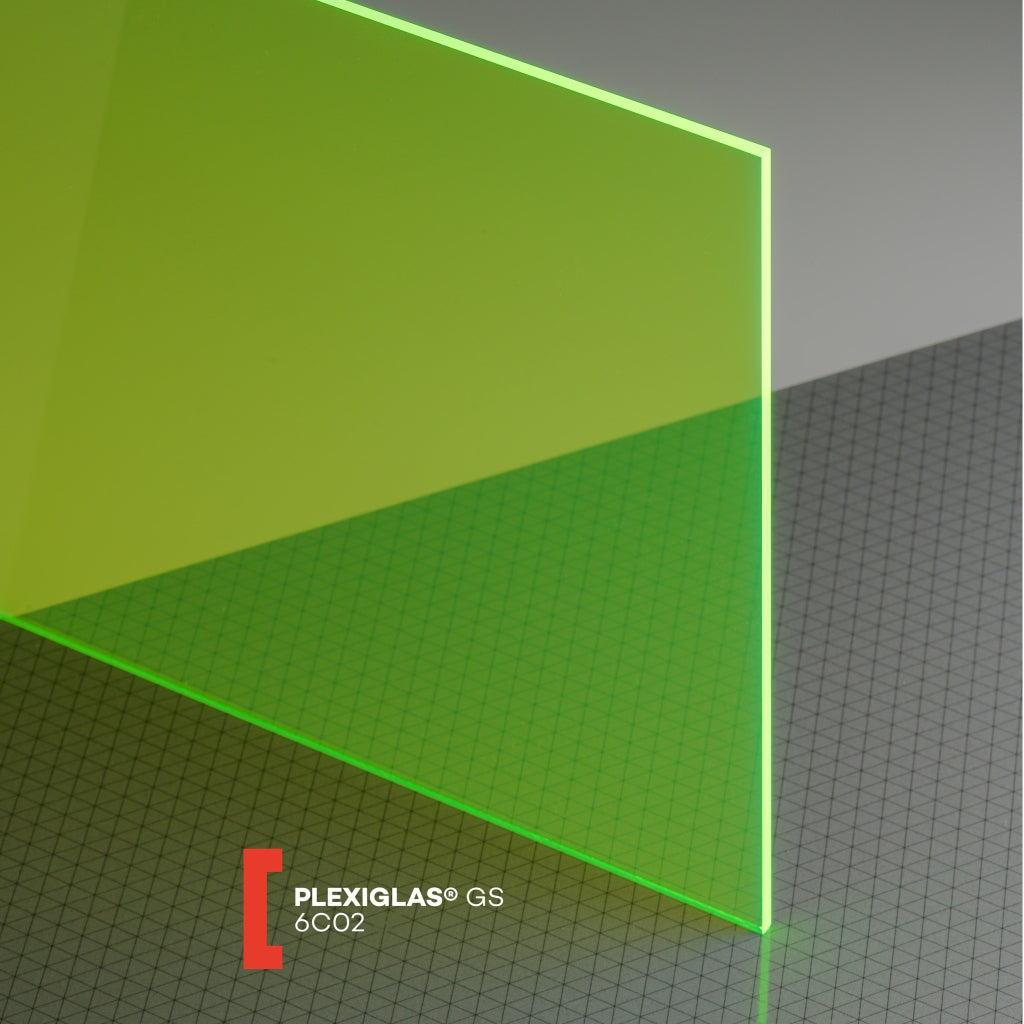 PLEXI GS 3MM GREEN FLUORESCENT 6C02 600X600MM – Maizey Craft